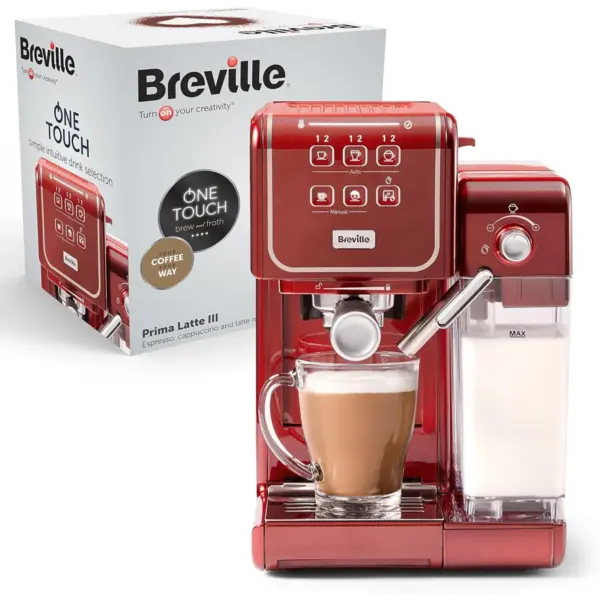 BREVILLE aparat za kavu Prima Latte III VCF147X01 crveni