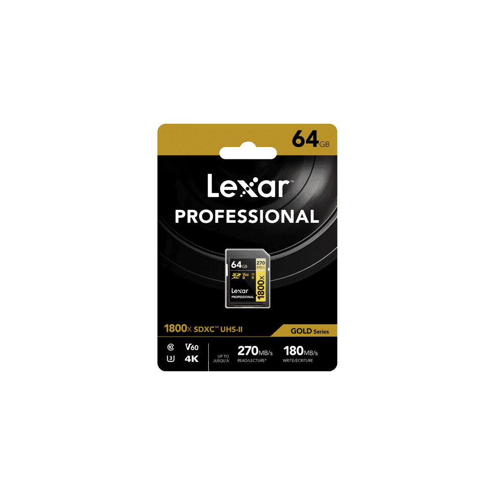 LEXAR kartica SD Gold 64GB 1800x SDXC UHS-II card