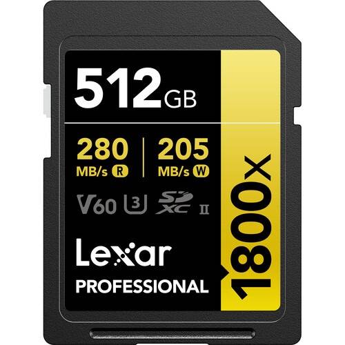 LEXAR kartica SD Gold 512GB 1800x SDXC UHS-II card