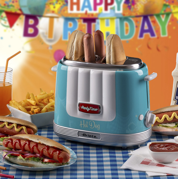 00C020601AR0 ARIETE aparat za hot dog 206/01 plavi