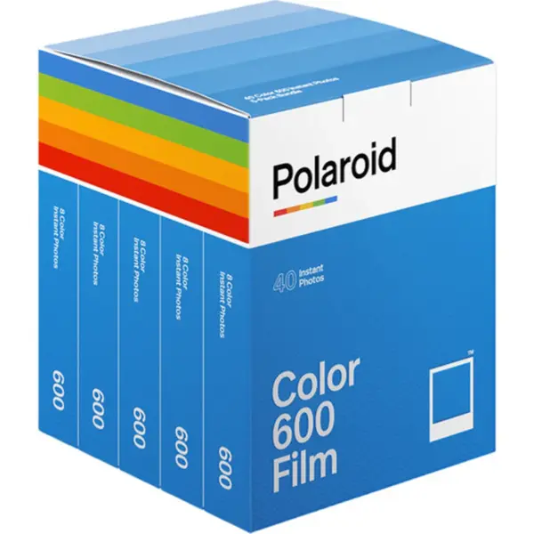POLAROID film 600 Color 40x (5-Pack Bundle)