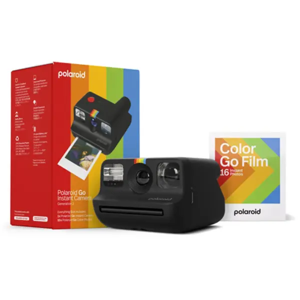 POLAROID fotoaparat GO2 Black Everything Box