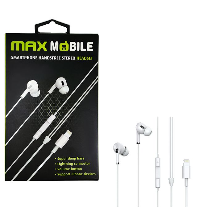 MM497141 MAXMOBILE slušalice handsfree WE08 Lightning, za iPhone