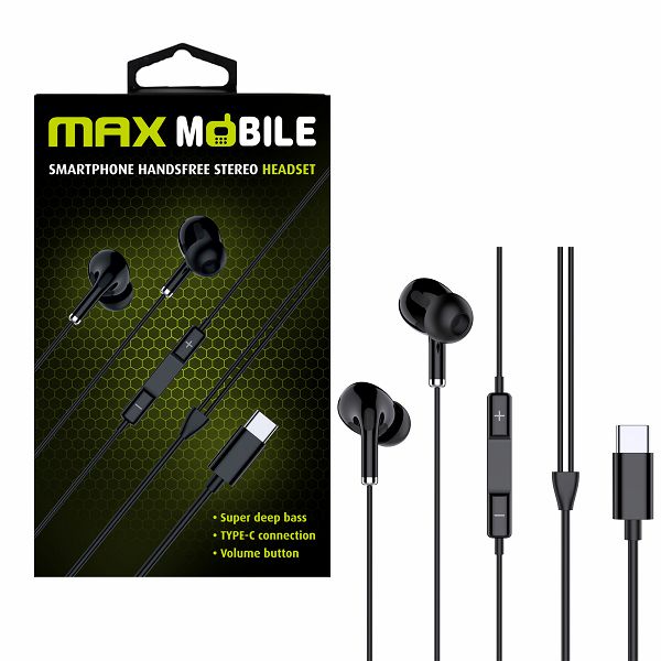 MM497134 MAXMOBILE slušalice handsfree WE08 TYPE-C bijela