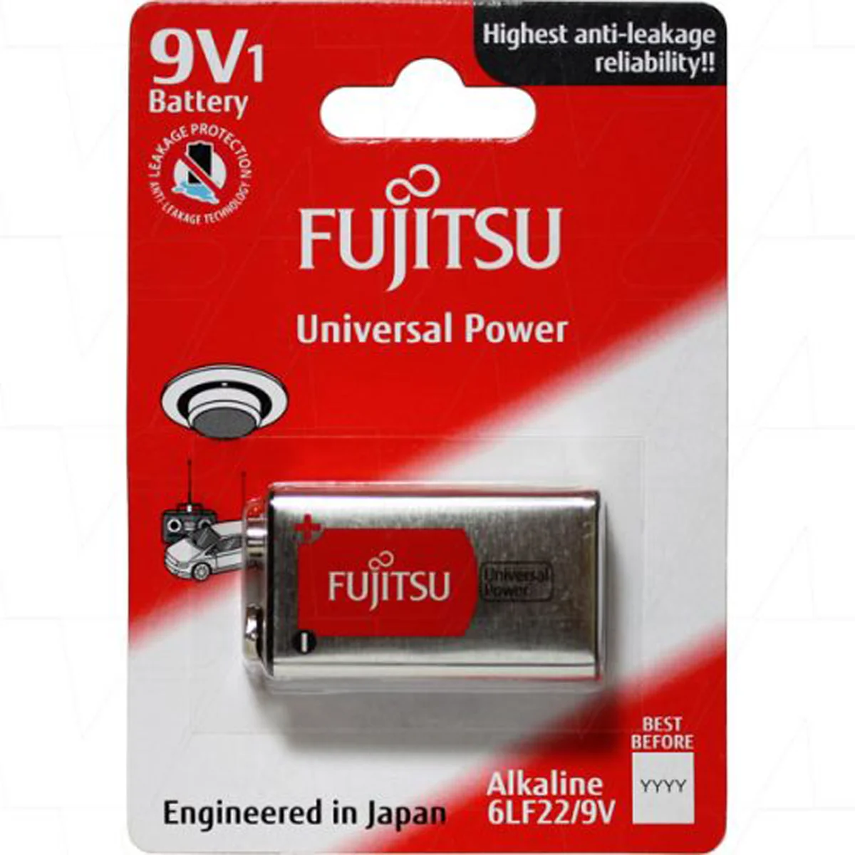6LF22(1B)FU Fujitsu Alk.baterije  9V 6LF22(1B)FU