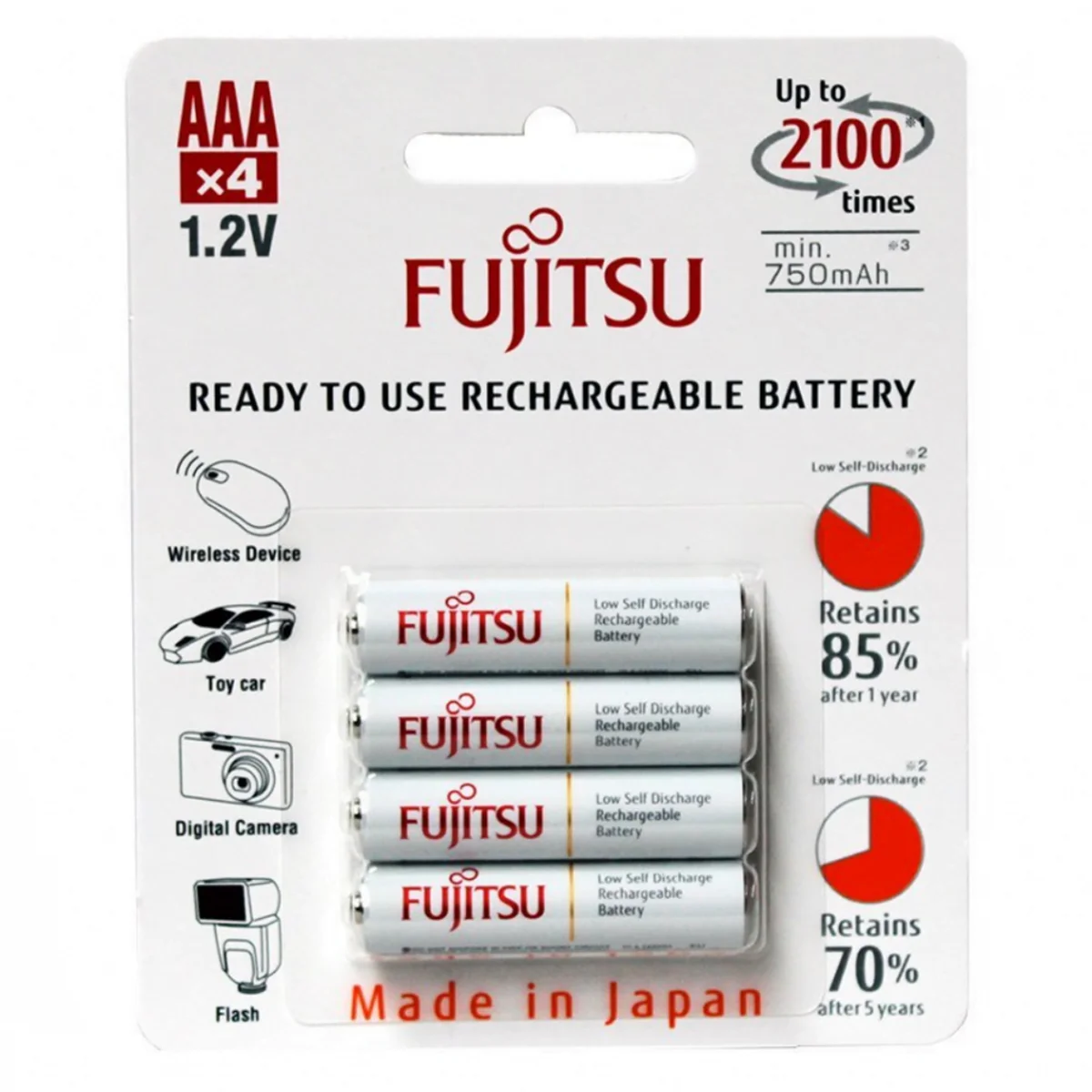 HR-4UTCEX (4B) Fujitsu  baterije AAA white HR-4UTCEX (4B)