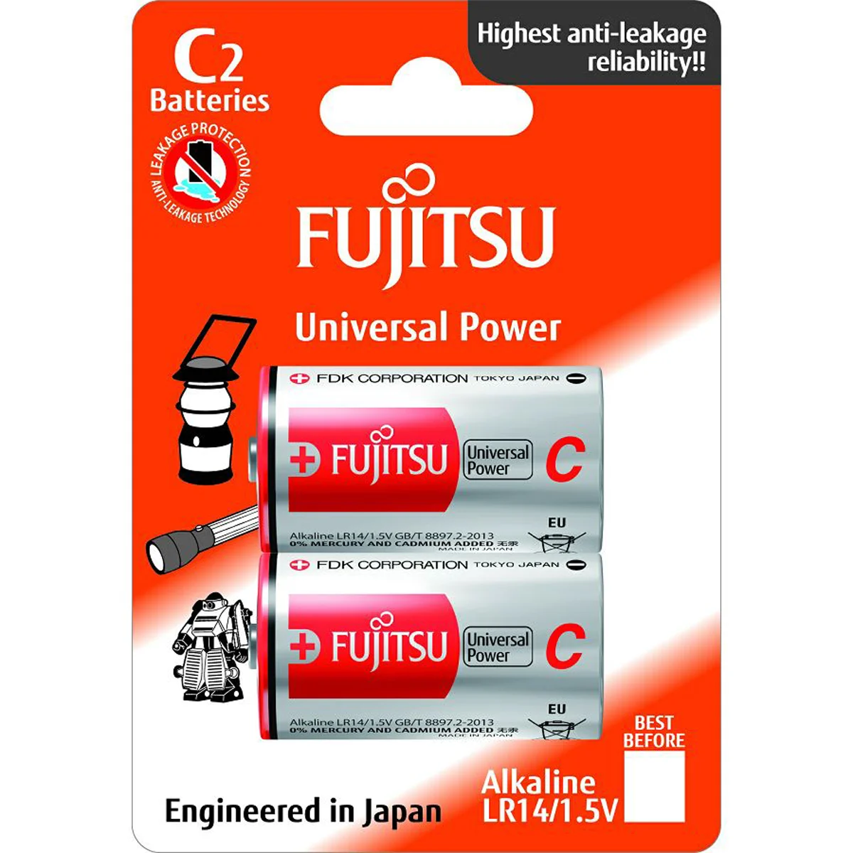 LR14(2B)FU Fujitsu Alk.Bat. C LR14(2B)FU