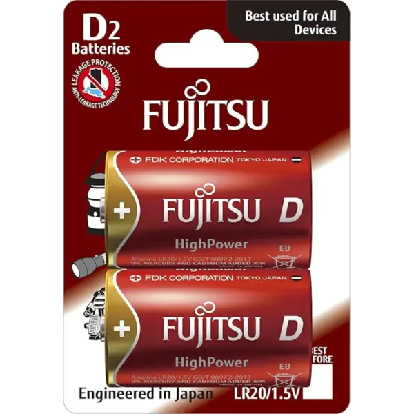 LR20(2B)FH Fujitsu Alk.Bat. D LR20 (2B)FH