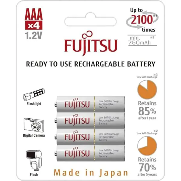 HR-4UTCEU (4B) Fujitsu  baterije AAA white HR-4UTCEU (4B)