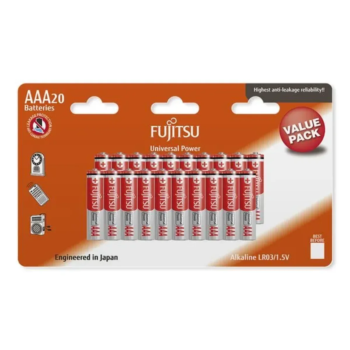 LR3(20B)FU Fujitsu Alk.Bat. AAA LR3(20B)FU