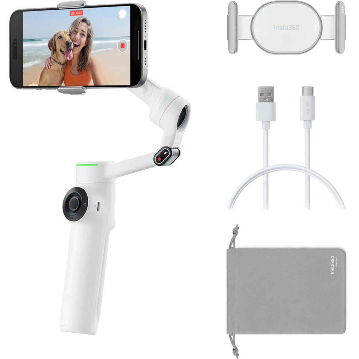 INSTA-CINSABQB_Flow203 INSTA360 stabilizator Flow 2 Pro Standard Bundle (Stone Gray)