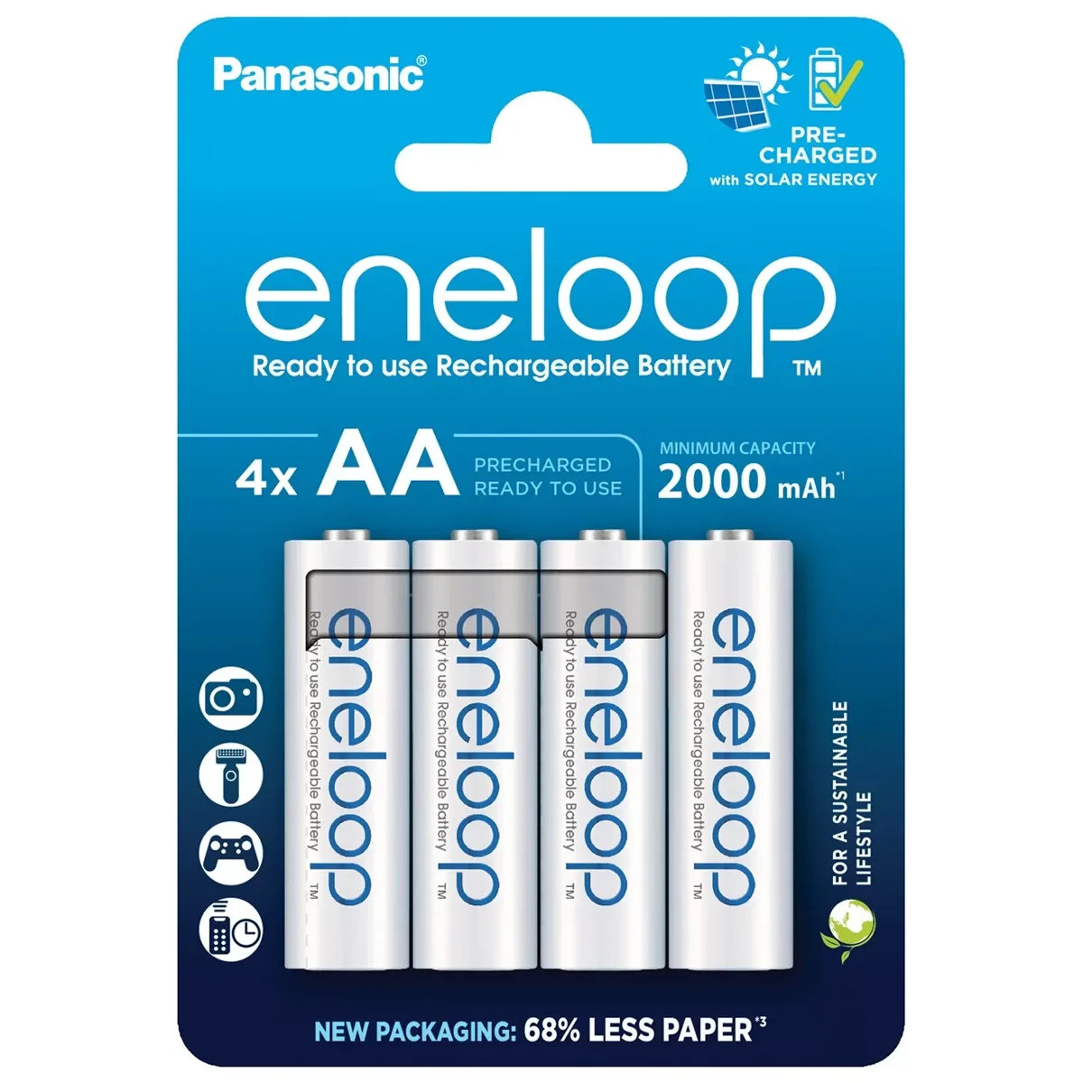 BK-3MCDE/4CP PANASONIC baterije eneloop AA/4B (BK-3MCDE/4CP) 2000mAh white