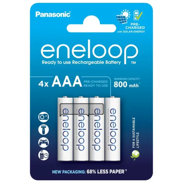 BK-4MCDE/4CP PANASONIC baterije eneloop AAA/4B (BK-4MCDE/4CP) 800mAh white
