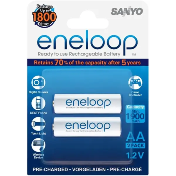 HR-3UTGB-2BP SANYO baterije eneloop 2xAA ready-to-use