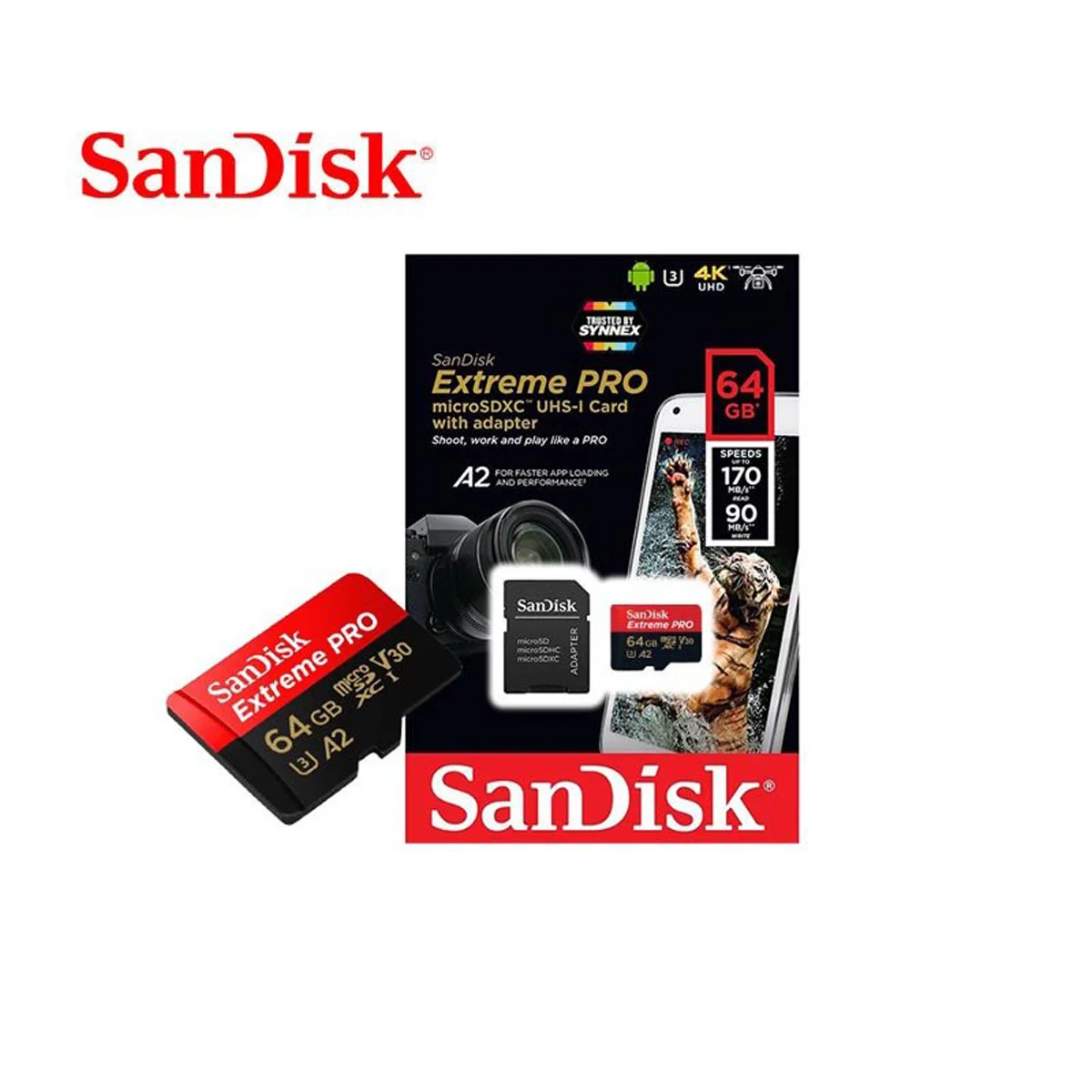 SDSQXCY-064G-GN6MA SANDISK MK microSDXC ExPro 64GB+SDAdapter+Rescue Pro Deluxe 170MB/s A2 C10 V30 U
