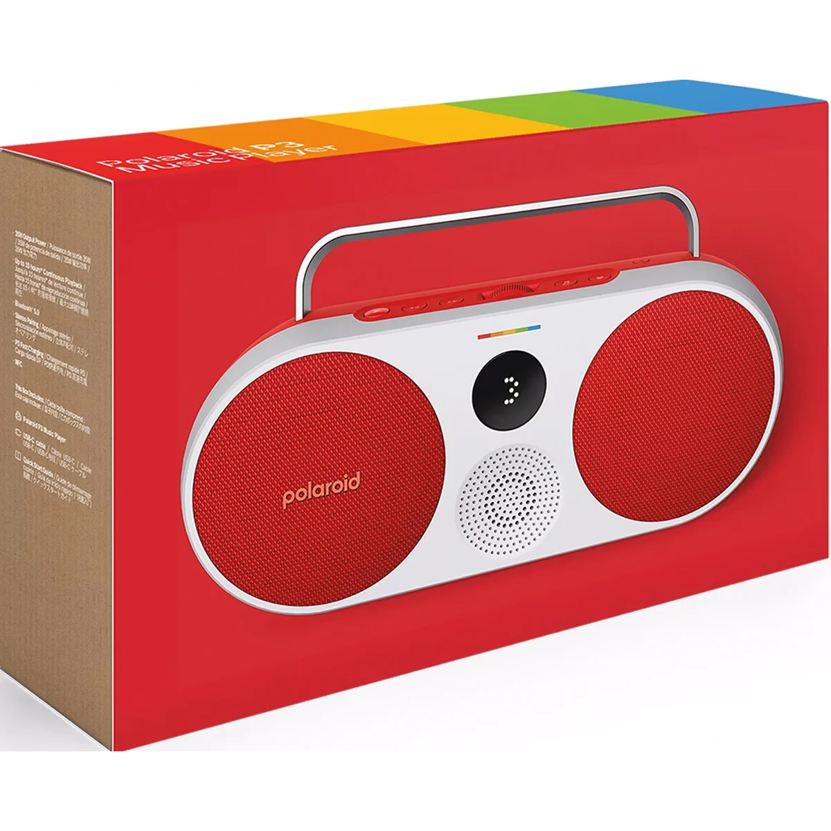 009091 POLAROID zvučnik P3 Music Player Red