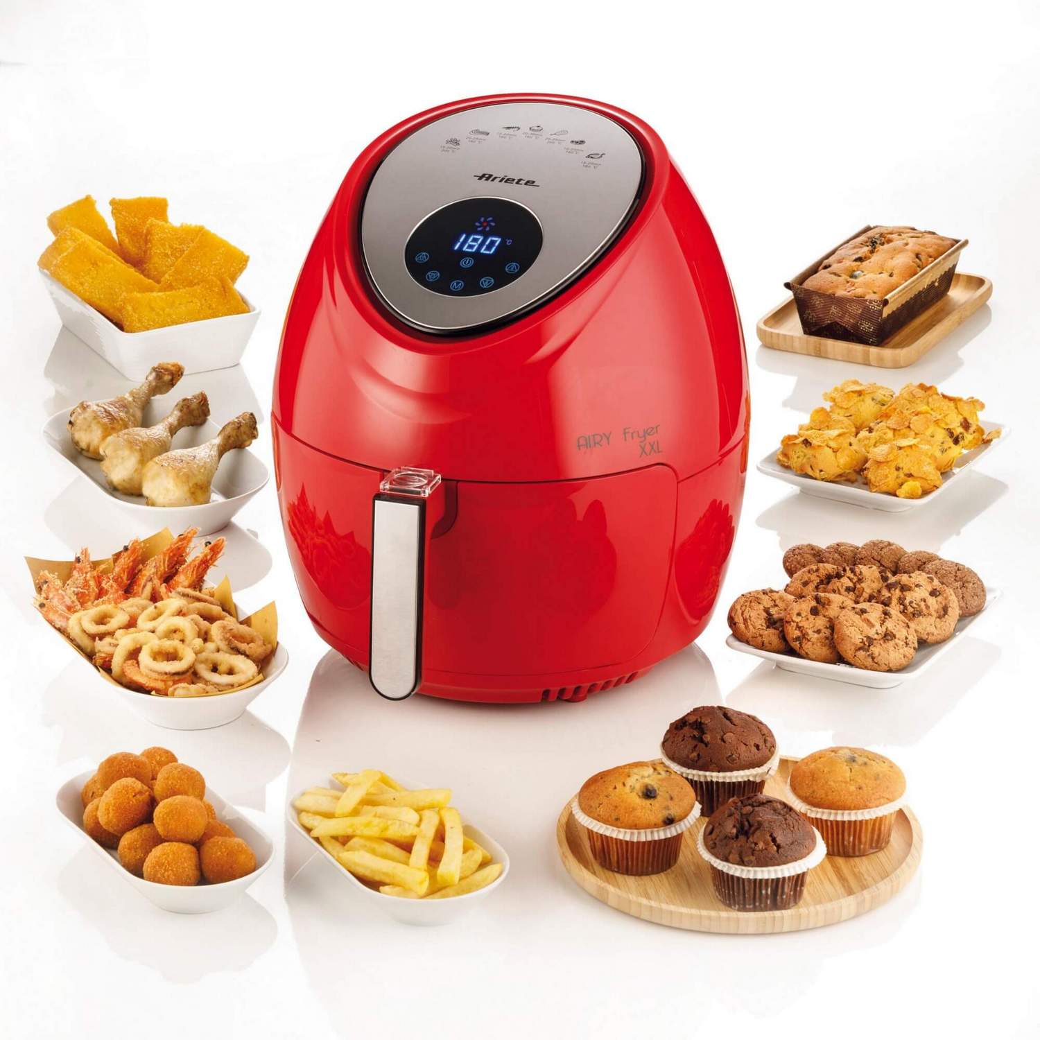 00C461801AR0-OUTLET ARIETE friteza na vrući zrak digitalna 4618/01 crvena OUTLET
