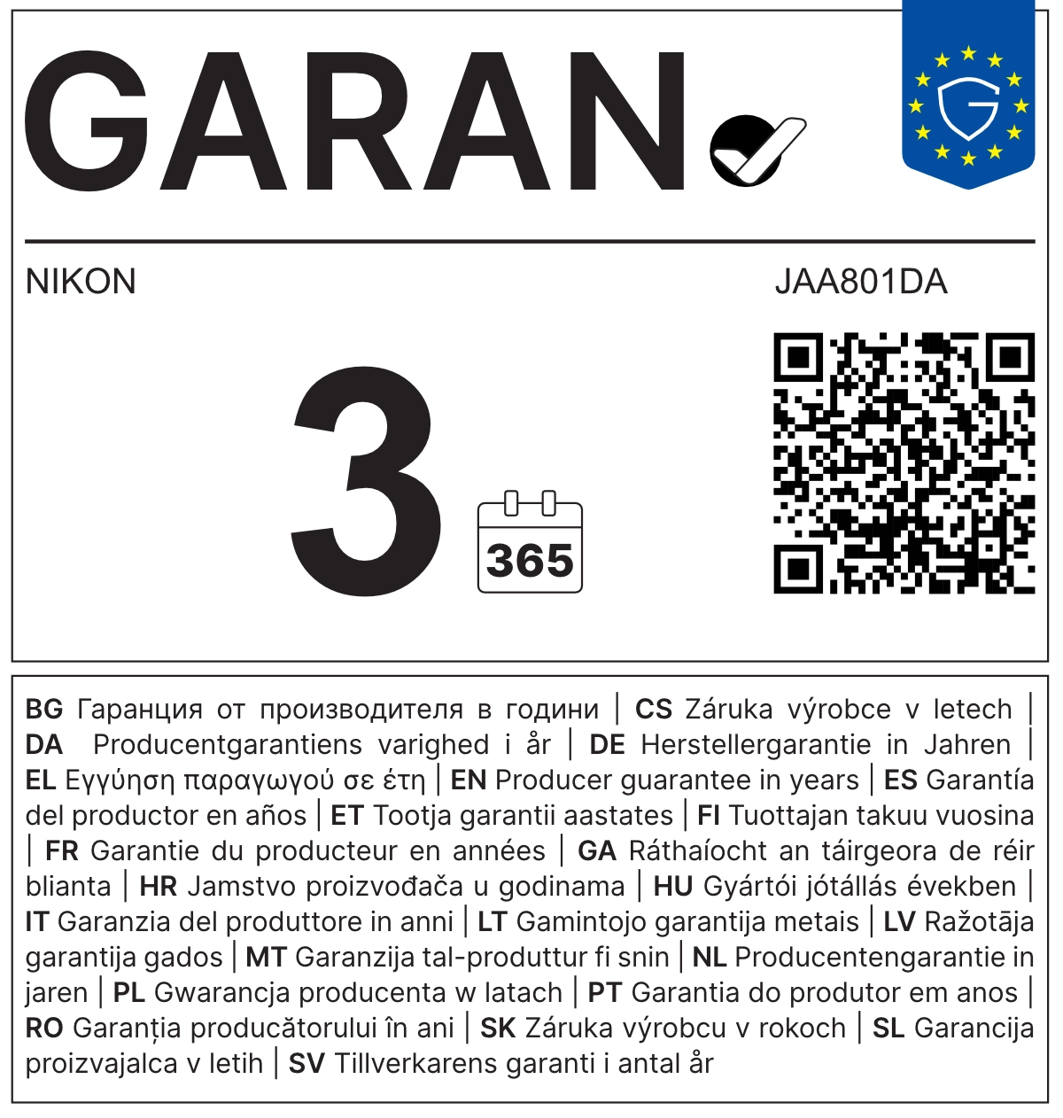JAA801DA NIKON objektiv AF-S 14-24mm f/2.8 G ED
